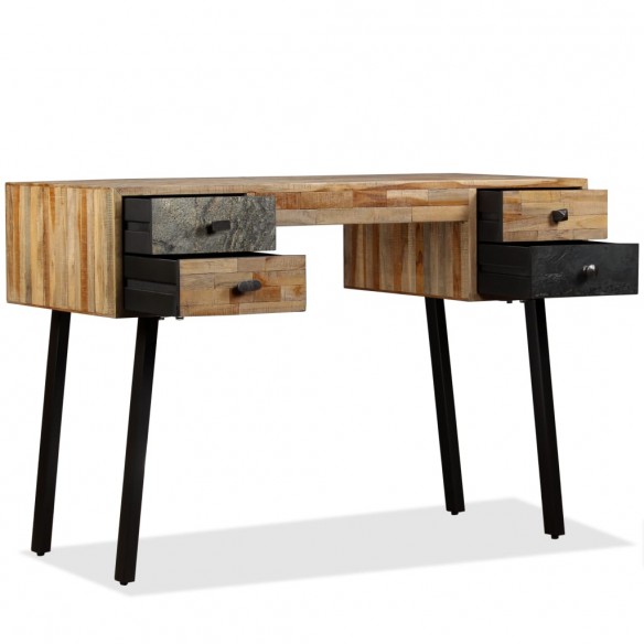 Bureau Teck de récupération massif 110 x 50 x 76 cm