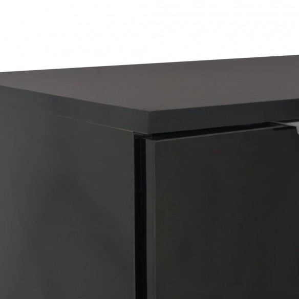 Buffet Noir brillant 71x35x80 cm Bois d'ingénierie