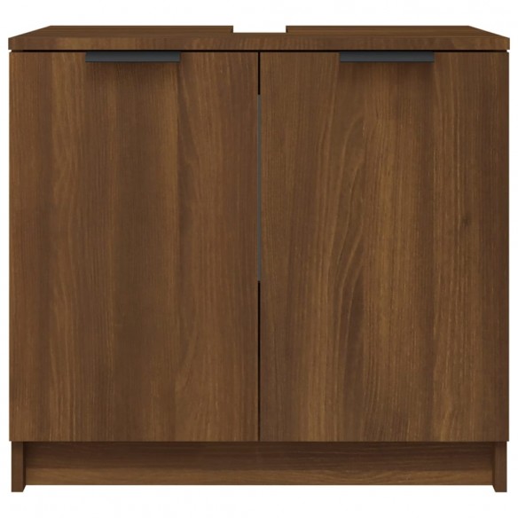 Armoire de bain Chêne fumé 64,5x33,5x59 cm Bois d'ingénierie