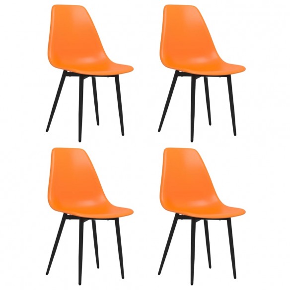 Chaises à manger lot de 4 orange PP