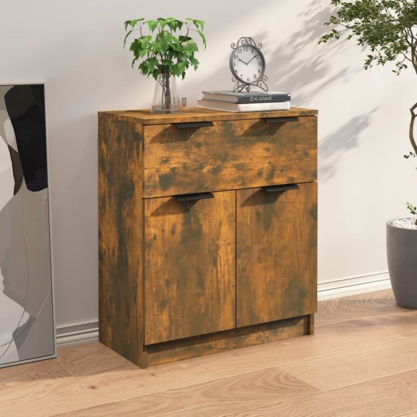 Buffet Chêne fumé 60x30x70 cm Bois d'ingénierie