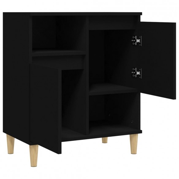 Buffet Noir 60x35x70 cm Bois d'ingénierie