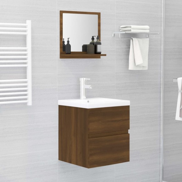 Miroir de bain Chêne marron 40x10,5x37 cm Bois d'ingénierie