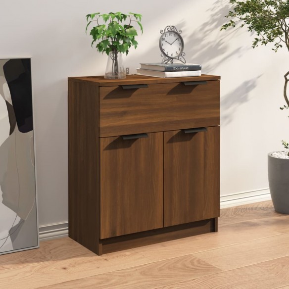 Buffet Chêne marron 60x30x70 cm Bois d'ingénierie