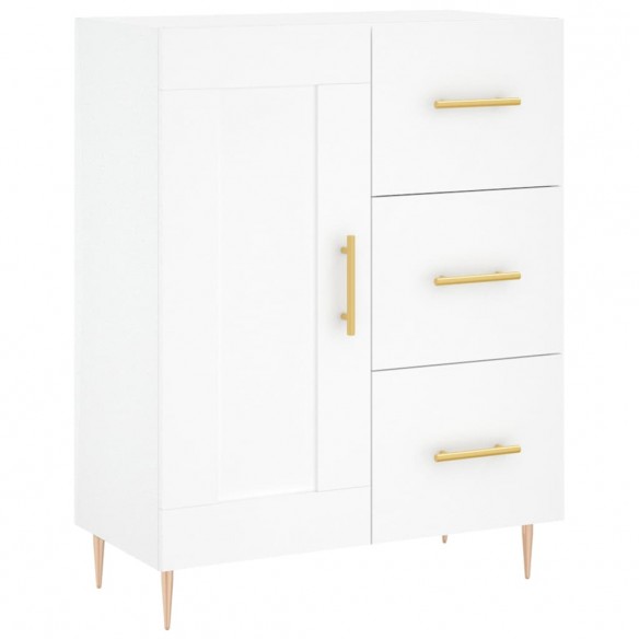 Buffet haut Blanc 69,5x34x180 cm Bois d'ingénierie