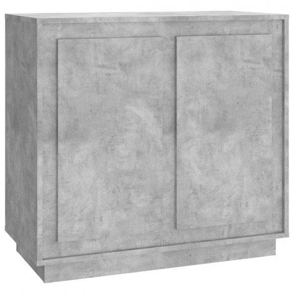 Buffet gris béton 80x34x75 cm bois d'ingénierie