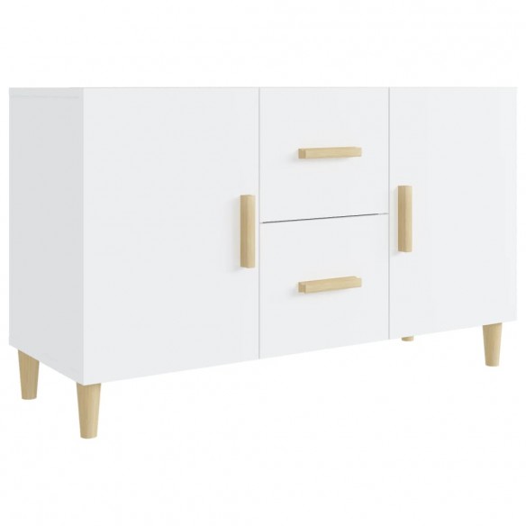 Buffet blanc brillant 100x36x60 cm bois d'ingénierie