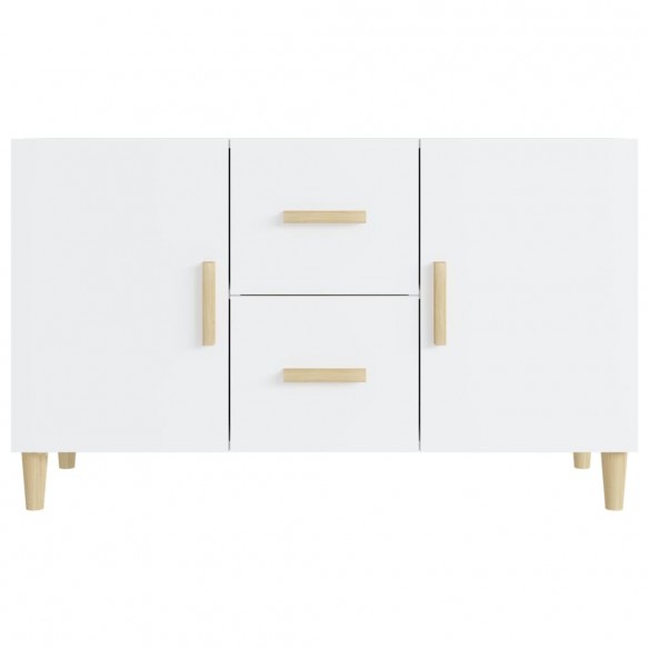 Buffet blanc brillant 100x36x60 cm bois d'ingénierie