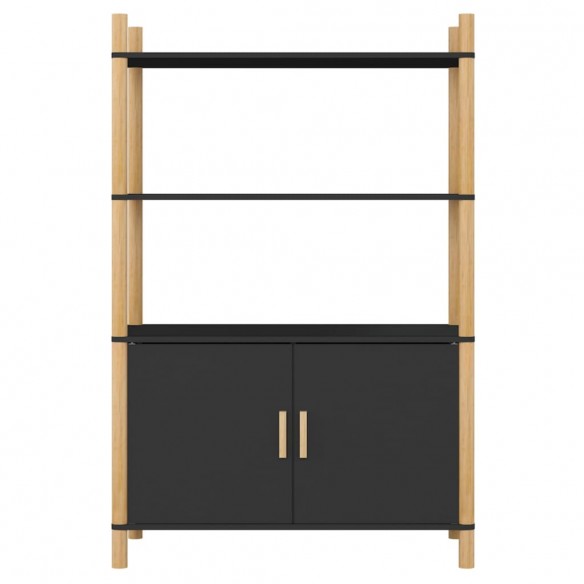 Buffet haut Noir 80x40x121 cm Bois d'ingénierie