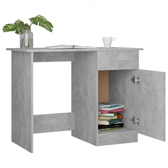 Bureau Gris béton 100 x 50 x 76 cm Aggloméré