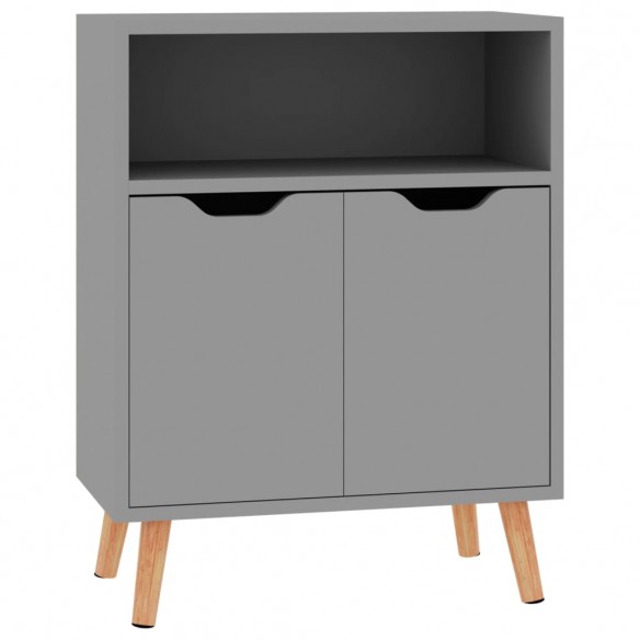 Buffet gris 60x30x72 cm bois d'ingénierie