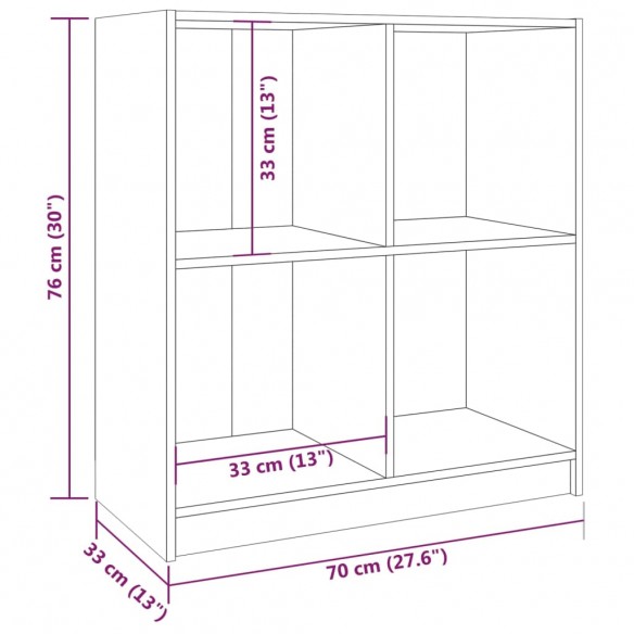 Buffet Gris 70x33x76 cm Bois de pin massif