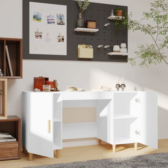 Bureau Blanc 140x50x75 cm Bois d'ingénierie