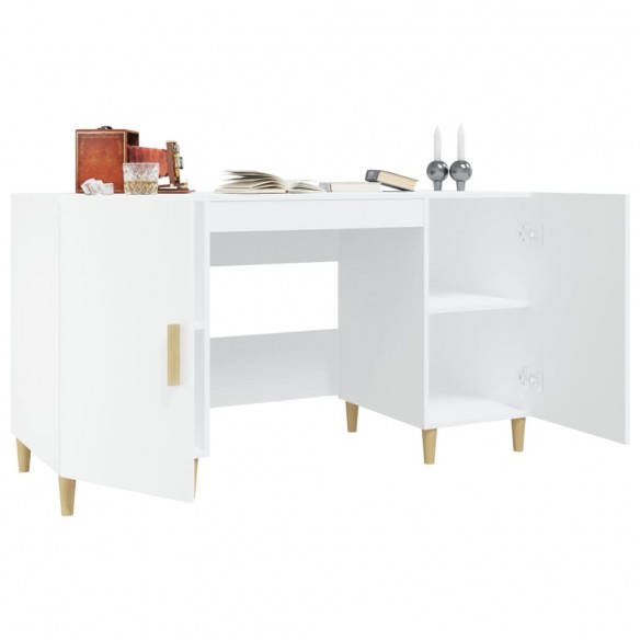 Bureau Blanc 140x50x75 cm Bois d'ingénierie