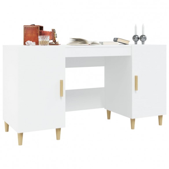 Bureau Blanc 140x50x75 cm Bois d'ingénierie