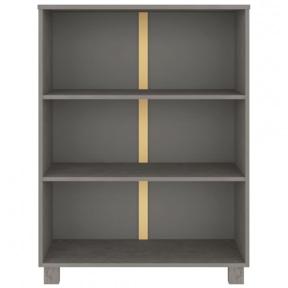 Bibliothèque HAMAR Gris clair 85x35x112 cm Bois de pin massif