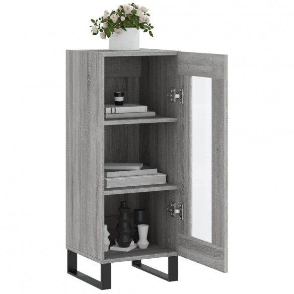 Buffet Sonoma gris 34,5x34x90 cm Bois d'ingénierie