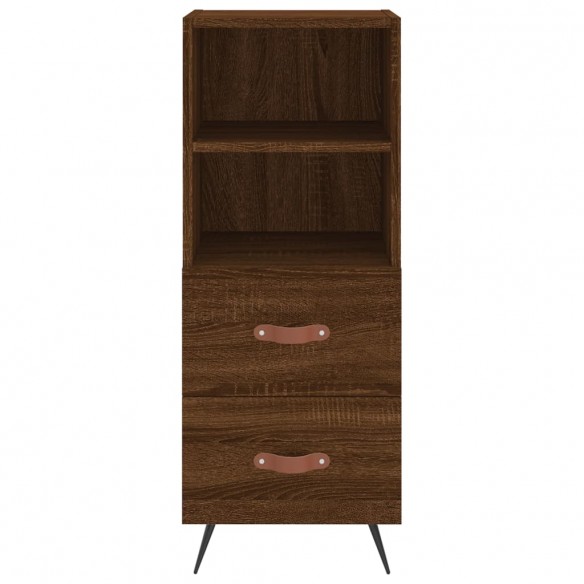 Buffet haut Chêne marron 34,5x34x180 cm Bois d'ingénierie