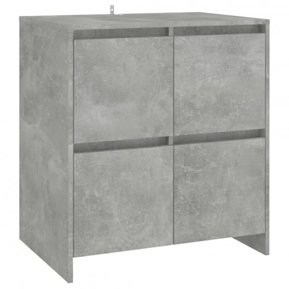 Buffets 2 pcs Gris béton Bois d'ingénierie