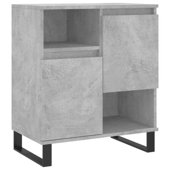 Buffets 2 pcs gris béton bois d'ingénierie