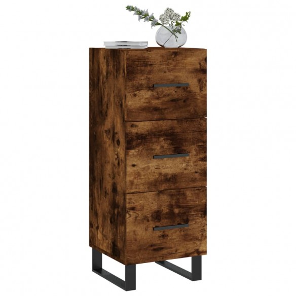 Buffet Chêne fumé 34,5x34x90 cm Bois d'ingénierie