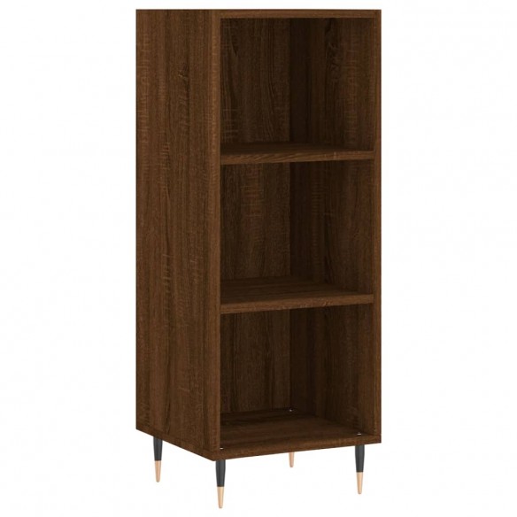 Buffet chêne marron 34,5x32,5x90 cm bois d'ingénierie