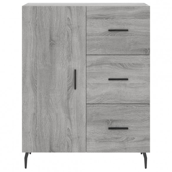 Buffet haut Sonoma gris 69,5x34x180 cm Bois d'ingénierie