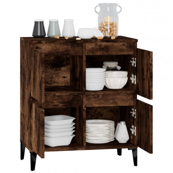 Buffet Chêne fumé 60x35x70 cm Bois d'ingénierie