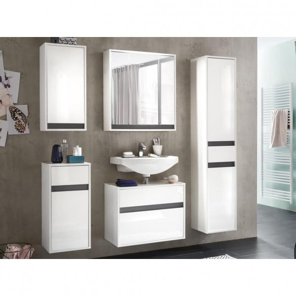 Trendteam Armoire murale de rangement en couleur Sol blanc