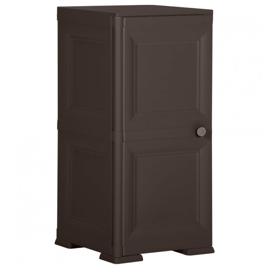 Armoire en plastique 40x43x85,5 cm Design de bois Marron