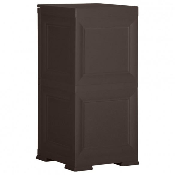 Armoire en plastique 40x43x85,5 cm Design de bois Marron