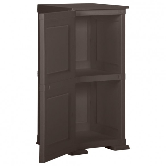 Armoire en plastique 40x43x85,5 cm Design de bois Marron