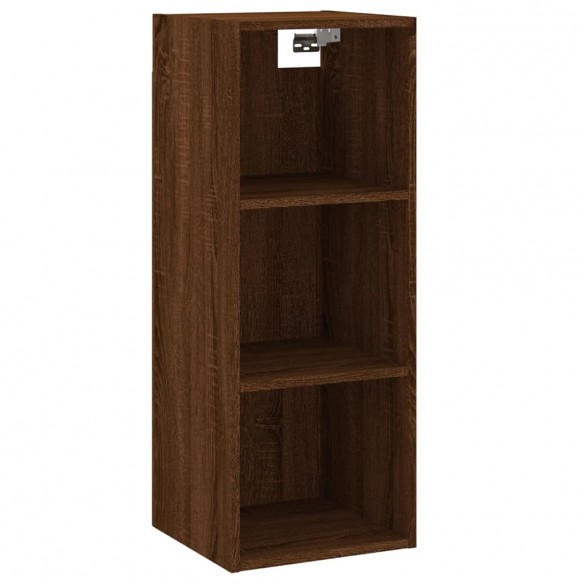 Buffet haut Chêne marron 34,5x32,5x180 cm Bois d'ingénierie