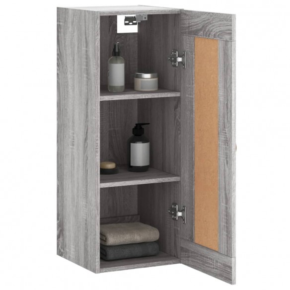 Armoire murale sonoma gris 34,5x34x90 cm bois d'ingénierie