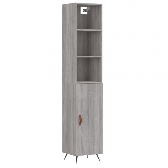 Buffet haut Sonoma gris 34,5x34x180 cm Bois d'ingénierie