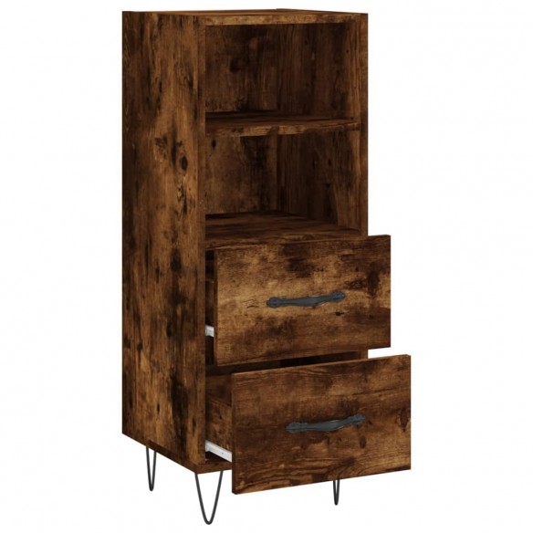 Buffet Chêne fumé 34,5x34x90 cm Bois d'ingénierie