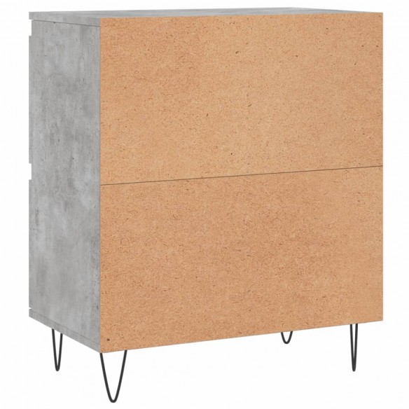 Buffets 2 pcs gris béton bois d'ingénierie