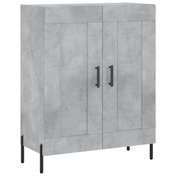 Buffet gris béton 69,5x34x90 cm bois d'ingénierie