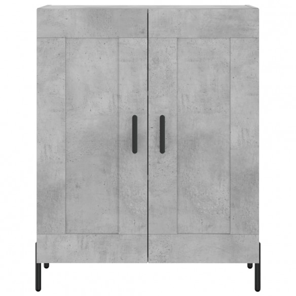 Buffet gris béton 69,5x34x90 cm bois d'ingénierie