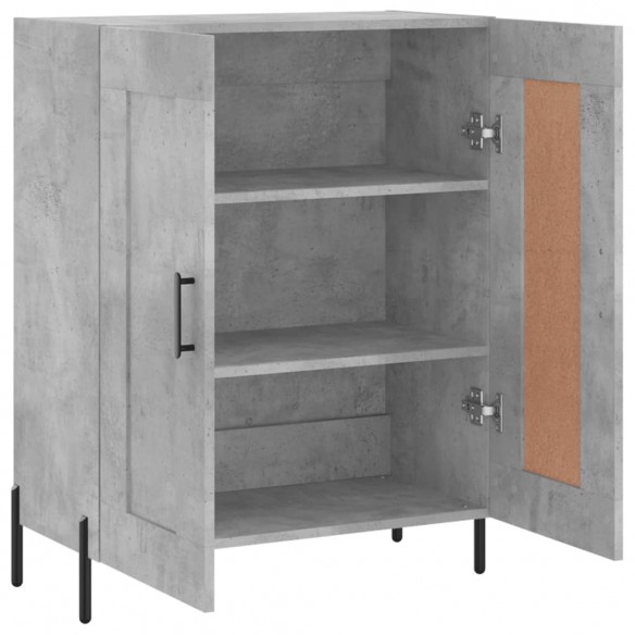 Buffet gris béton 69,5x34x90 cm bois d'ingénierie