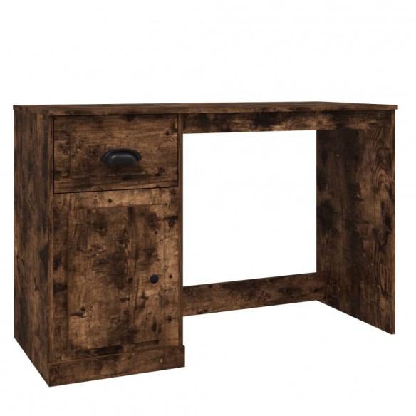 Bureau avec tiroir chêne fumé 115x50x75 cm bois d'ingénierie