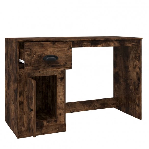 Bureau avec tiroir chêne fumé 115x50x75 cm bois d'ingénierie