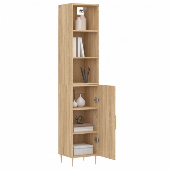 Buffet haut Chêne sonoma 34,5x34x180 cm Bois d'ingénierie