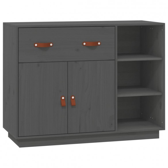 Buffet Gris 98,5x40x75 cm Bois massif de pin