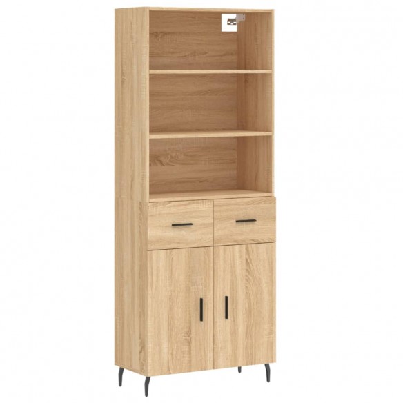 Buffet haut Chêne sonoma 69,5x34x180 cm Bois d'ingénierie