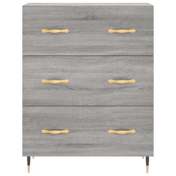 Buffet haut Sonoma gris 69,5x34x180 cm Bois d'ingénierie