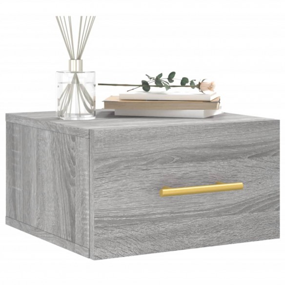 Tables de chevet murales 2 pcs sonoma gris 35x35x20 cm