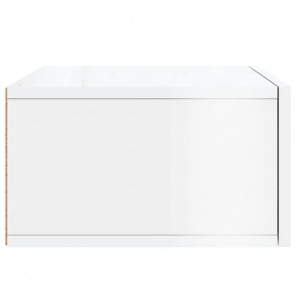 Tables de chevet murales 2 pcs blanc brillant 35x35x20 cm