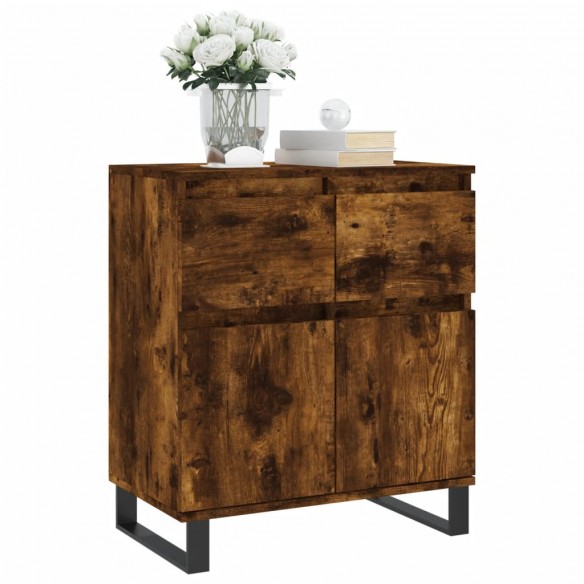 Buffet Chêne fumé 60x35x70 cm Bois d'ingénierie