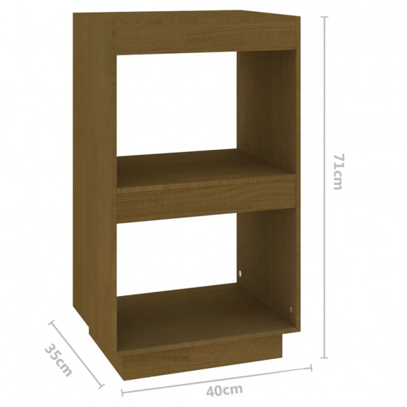 Bibliothèque Marron miel 40x35x71 cm Bois de pin massif